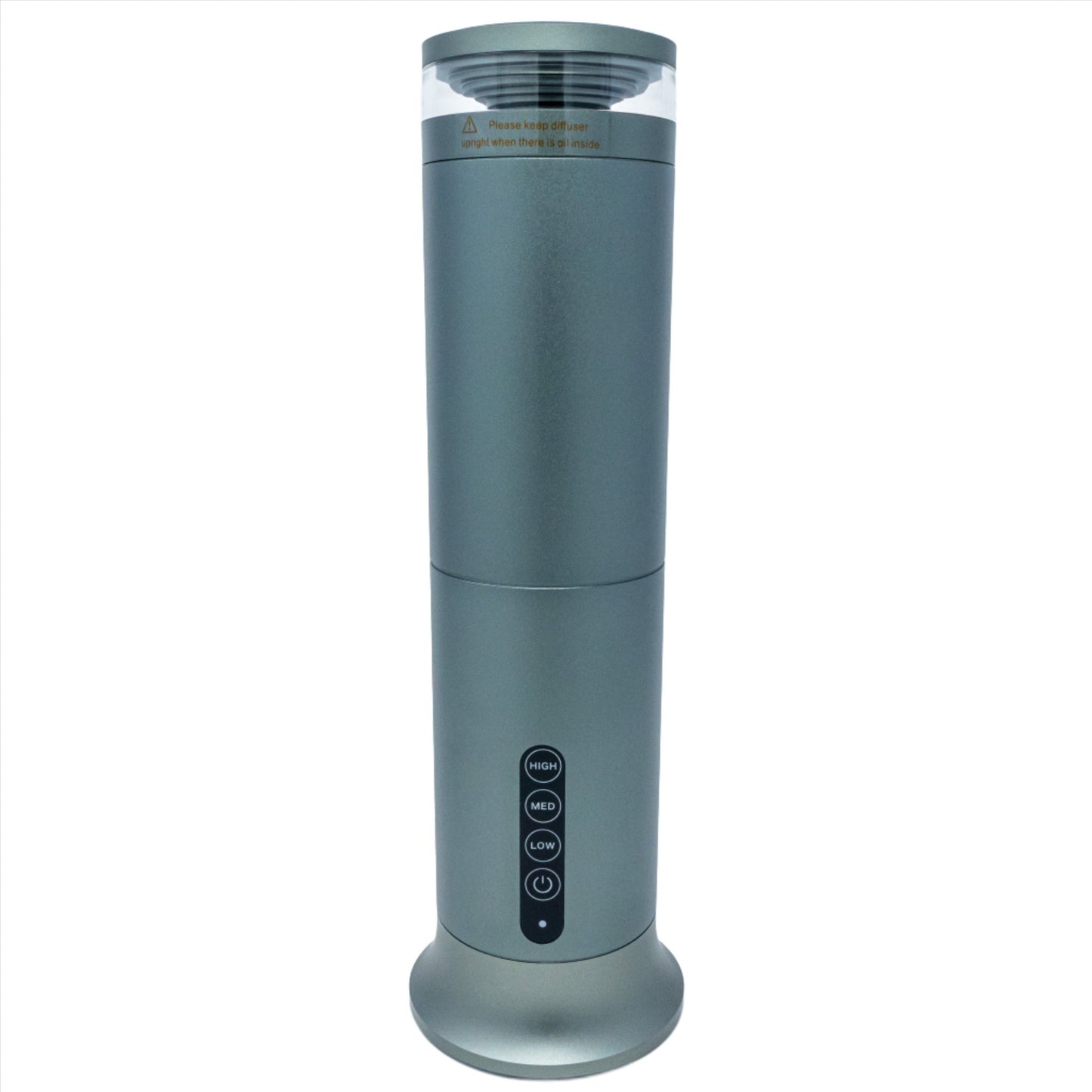 Rechargeable Studio Scent Diffuser with Ambient Light - Cold-Air Waterless Fragrance Oil Diffuser for Homes, Apartments, and Offices Color: Gray Front