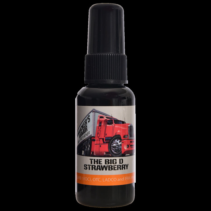 Trucker's Armor Air Freshener - The Big D Strawberry Scent - 1.5 fl. oz.