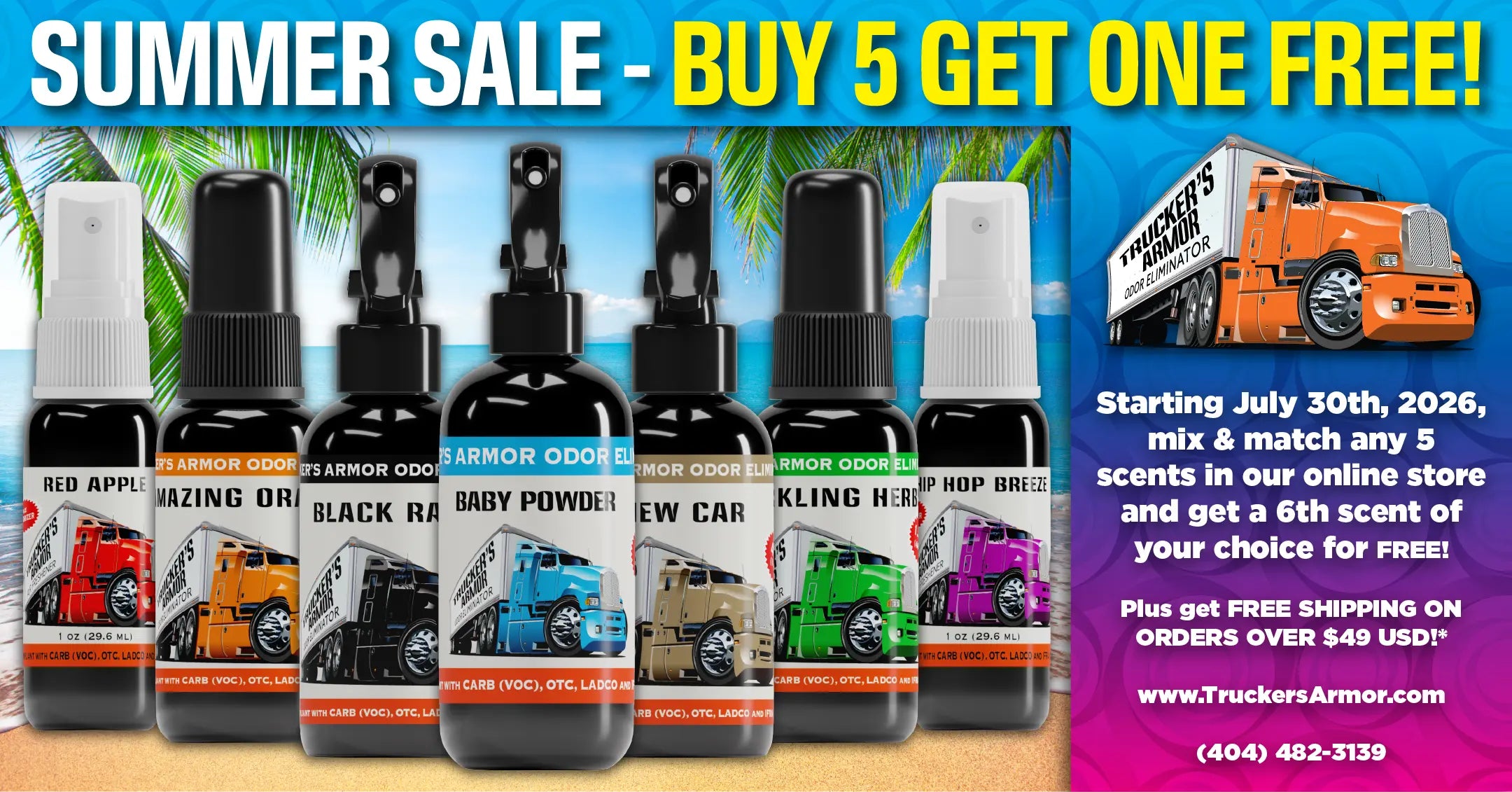 LANDSCAPE BANNER - Summer Sale, Buy 5 Air Freshener Sprays Get One Free